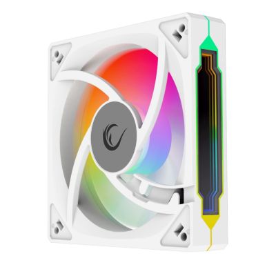 3. RAMPAGE Gehäuselüfter 120 mm 1800 RPM Infinite Loop ARGB White PWM