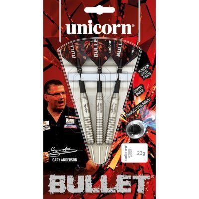 Stahlspitze Unicorn Bullet Edelstahlpfeile - Gary Anderson 22g:27520|24g:27521|26g:27522
