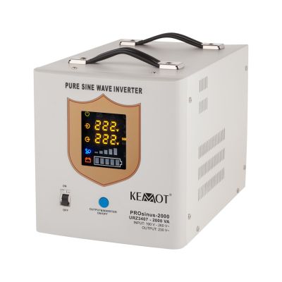 KEMOT PROsinus-2000 Notstromversorgung, reiner Sinuswellenwandler mit Ladefunktion 12 V 230 V 2000 VA/1200 W