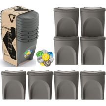 Mülltonnen 25 l Sortibox Set 4-teilig Graustein