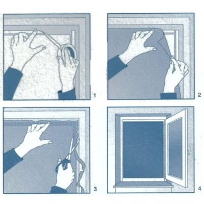 3. Moskitonetzfenster 100x100 mm, schwarzes Polyester + Klettband