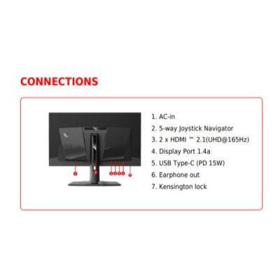 16. MSI MAG 321UP QD-OLED-Computermonitor 80 cm (31,5") 3840 x 2160 px 4K Ultra HD Schwarz