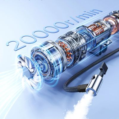 7. Baseus PrimeTrip VA1 75W 2-in-1 Reifenkompressor mit Taschenlampe und 6000mAh Powerbank – Schwarz