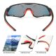 2. Rockbros SP246 Sportbrille, schwarz und rot