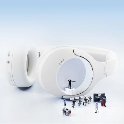 10. QCY H3 Lite On-Ear-Kopfhörer mit ANC und Bluetooth 5.3 – Weiß