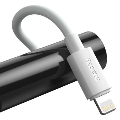 7. Baseus Simple Wisdom Lightning / USB-C Kabel 20W 1,5 m 2 Stück - Weiß