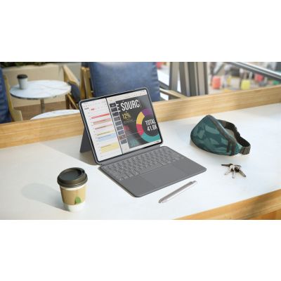 8. Logitech Combo Touch für iPad Air 13 Zoll (M2) – GRAU – USA
