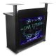 3. DJ BOOTH BK – DJ-Pulttisch, RGB-LED-beleuchtete Tafel, Fernbedienung, Stifte, Abdeckung