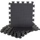 20. Puzzlematte für Fitnessgeräte, 8 Stück, 30 x 30 x 0,9 cm, Schwarz, Rein 2, Verbessern