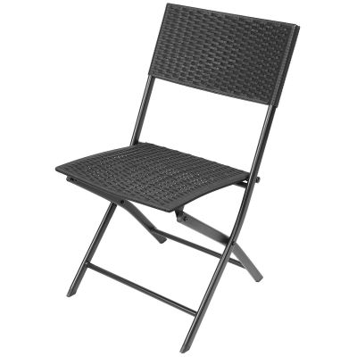 11. Balkonmöbel-Set, bestehend aus einem Tisch (58 x 58 x 70 cm) und 2 schwarzen Stühlen