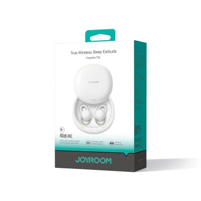 9. Joyroom JR-TS2 Cozydots Series Kabellose TWS-Kopfhörer mit aktiver Geräuschunterdrückung (ANC) und Bluetooth 5.3 – Weiß
