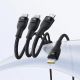 11. Baseus Flash Series 3 100W USB-C 3in1 Kabel - USB-C+USB-C+ Lightning 1,5m + 3 x 0,25m - schwarz