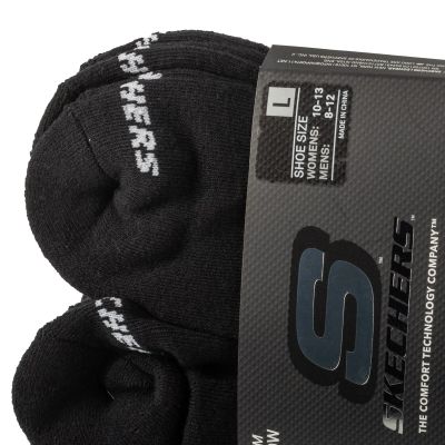 3. Skechers 6er-Pack Unisex 1/2 Terry Crew Socken S118210-BLK Schwarz 41-46
