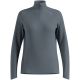 Odlo ESSENTIAL CERAMIWARM Mid Layer 1/2 Zip Damen-Rollkragenpullover, Grau, XS