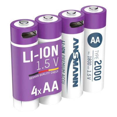 4. Ansmann 1312-0036 Haushaltsbatterie Wiederaufladbare AA-Batterie Lithium-Ionen (Li-Ion)