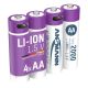 4. Ansmann 1312-0036 Haushaltsbatterie Wiederaufladbare AA-Batterie Lithium-Ionen (Li-Ion)