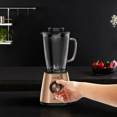 3. TEFAL | Standmixer | BlendForce BL439G10 | Tischgerät | 800 W | Behältermaterial: Glas | Behältervolumen: 1,75 l | Eiscrushing-Funktion | Kupfer