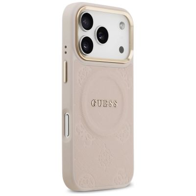 4. Guess Peony Hot Stamp MagSafe Case für iPhone 17 Pro - Pink