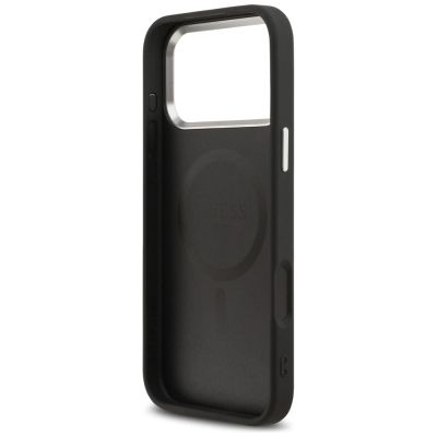 7. Guess Classic Logo MagSafe Hülle für iPhone 17 Pro Max – Schwarz