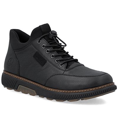 Herren-Lederstiefeletten, warm und bequem, schwarz, Rieker B3356-00