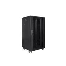 Lanberg FF01-6622-12B Rack-Schrank (22 HE; 19 Zoll; 1160 mm / 600 mm / 600 mm; Standgerät; Glas; 800 kg; schwarz)