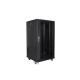 Lanberg FF01-6622-12B Rack-Schrank (22 HE; 19 Zoll; 1160 mm / 600 mm / 600 mm; Standgerät; Glas; 800 kg; schwarz)
