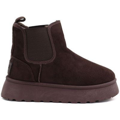6. Wasserdichte Damen-Schneestiefel, Plateau-Stiefeletten, braun, Big Star UU274174
