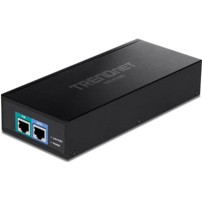 Trendnet TPE-319GI PoE-Injektor (10G PoE++, 10 Gigabit Ethernet, 1000/10000, IEEE 802.3, IEEE 802.3ab, IEEE 802.3af, IEEE 802.3an, IEEE 802.3bt, IEEE 802.3bz, IEEE 802.3u, 0,7 W, 90 W)