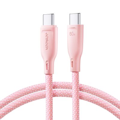 Joyroom Multi-Color Series S-A34 USB-C / USB-C PD 60W Kabel 1m - Rosa