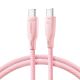 Joyroom Multi-Color Series S-A34 USB-C / USB-C PD 60W Kabel 1m - Rosa
