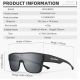 4. Rockbros SP304 Polarisierte Radsportbrille - Schwarz