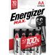 2. ENERGIZER ALKALINE-BATTERIEN MAX AA LR6, 4 STÜCK, ÖKO-VERPACKUNG