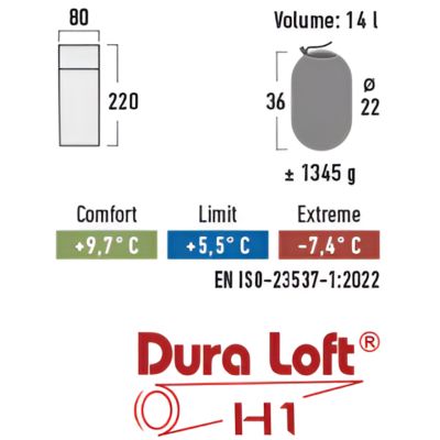 20. High Peak Frazer 200 Schlafsack 20095