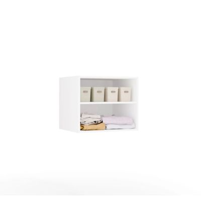 3. AUFSATZ 60 OPENO WEISS – Regal für modularen Kleiderschrank, 60 cm, fürs Schlafzimmer