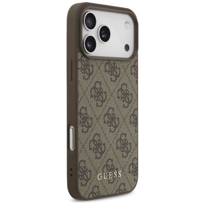 4. Guess 4G Classic Hülle für iPhone 17 Pro Max / 18 Pro Max – Braun
