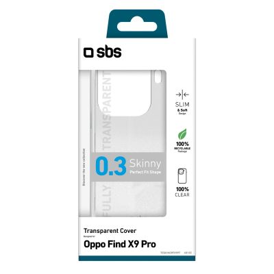 2. SBS Skinny Cover für Oppo Find X9 Pro – Transparent