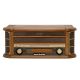 9. Retro-Plattenspieler Denver MCR-50MK3 – Holz Wood Dark (FM, CD, USB)
