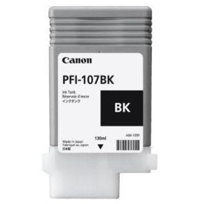 2. Canon PFI-107BK Original Schwarz 1 Stück.