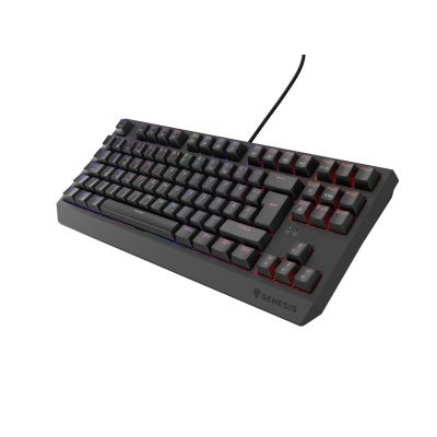 21. GENESIS THOR 230 TKL RGB MECHANISCHE GAMING-TASTATUR OUTEMU ROT SCHWARZ HOT SWAP