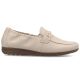 4. Damen-Lederschuhe, bequeme beige Mokassins, Rieker L9354-60