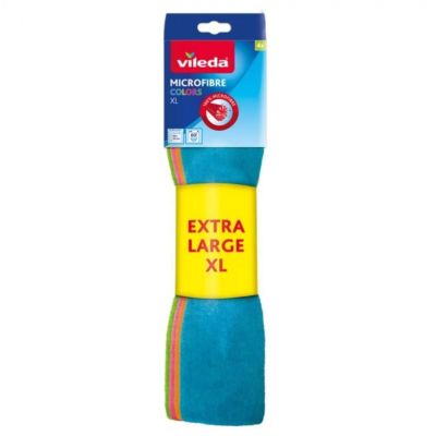 3. Vileda Mikrofasertücher, Farben, Extra Groß, 4 Stück