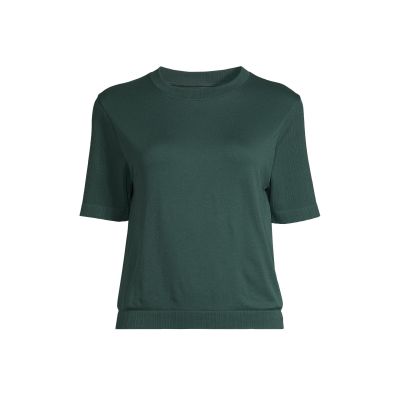 CASALL Seamless Rib Sleeve Tee grün