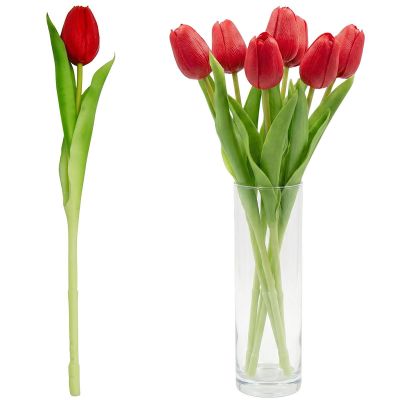 6. ROTE TULPE 31 CM LEBENSECHTE FRÜHLINGSDEKORATION