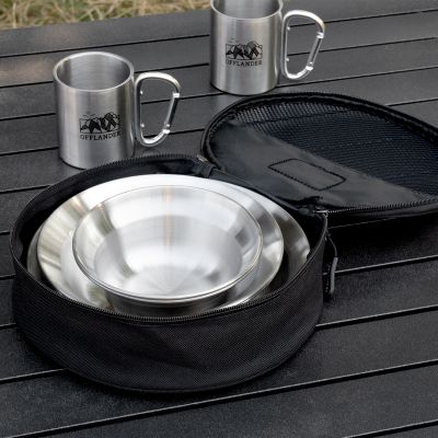 14. OFFLANDER EDELSTAHL-CAMPING-KOCHGESCHIRR-SET