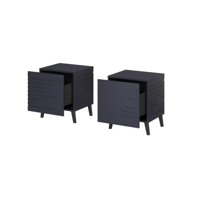 2. NOVA Nachttisch 44x40x52 marineblau matt