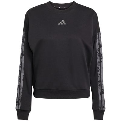 8. Damen adidas Animal Print 3-Streifen French Terry Sweatshirt Schwarz JM1835
