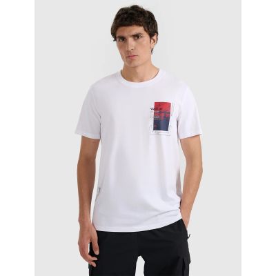 Herren-T-Shirt mit Aufdruck, regulär, Größe 4F 4FRAW25TTSHM3256-10S
