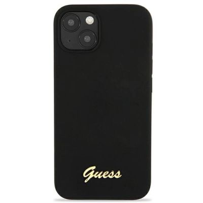 3. Guess GUHMP13MLSLMGBK iPhone 13 6.1" schwarz/schwarz Hardcase Silikon Script Gold Logo Magsafe