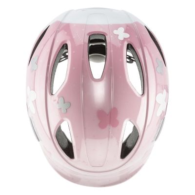 5. Uvex Oyo Style Schmetterlings-Fahrradhelm für Kinder, pink, Größe 50-54