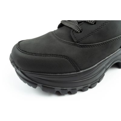 6. Lee Cooper Damen Winter-Wandersportschuhe, isoliert, schwarz, Schnürung